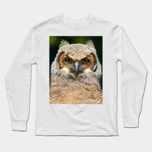 Great Horned owlet Long Sleeve T-Shirt